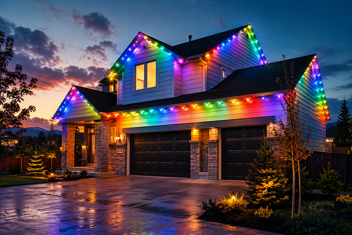 Smart Permanent Outdoor Lights: Transform Your Home with Year-Round Eaves Lighting - BaseMaxCore