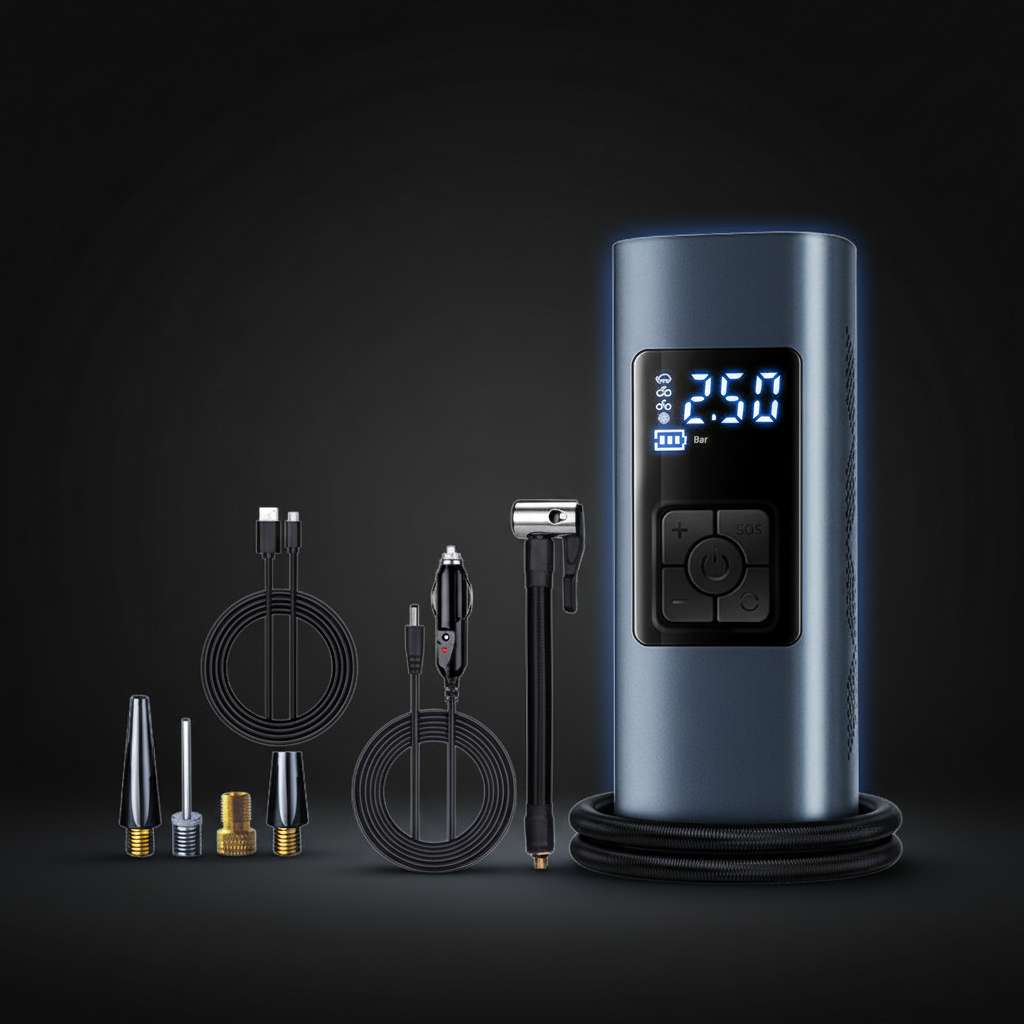 150 PSI Portable Electric Car Air Pump - BaseMaxCore