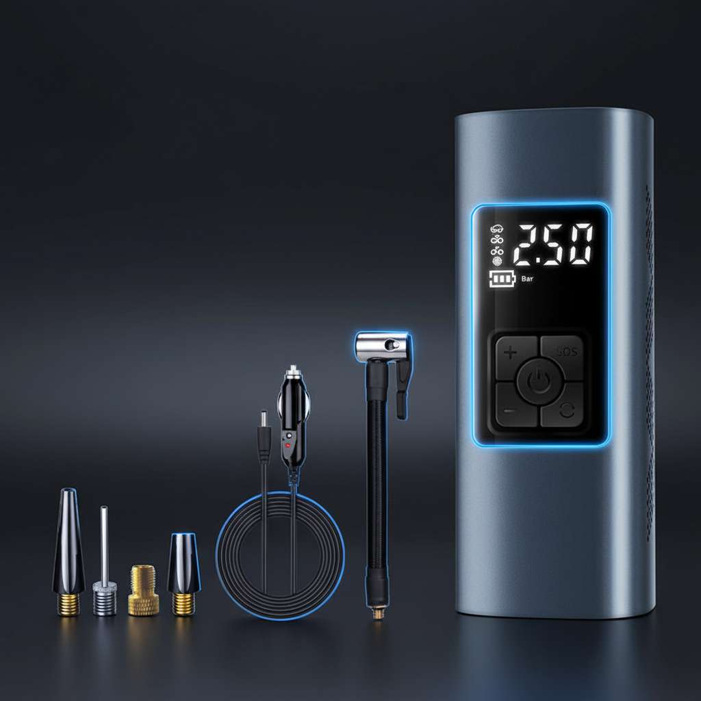 150 PSI Portable Electric Car Air Pump - BaseMaxCore