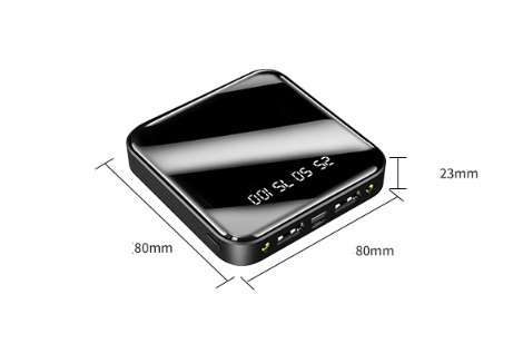 20,000mAh Mirror Power Bank with Digital Display - BaseMaxCore