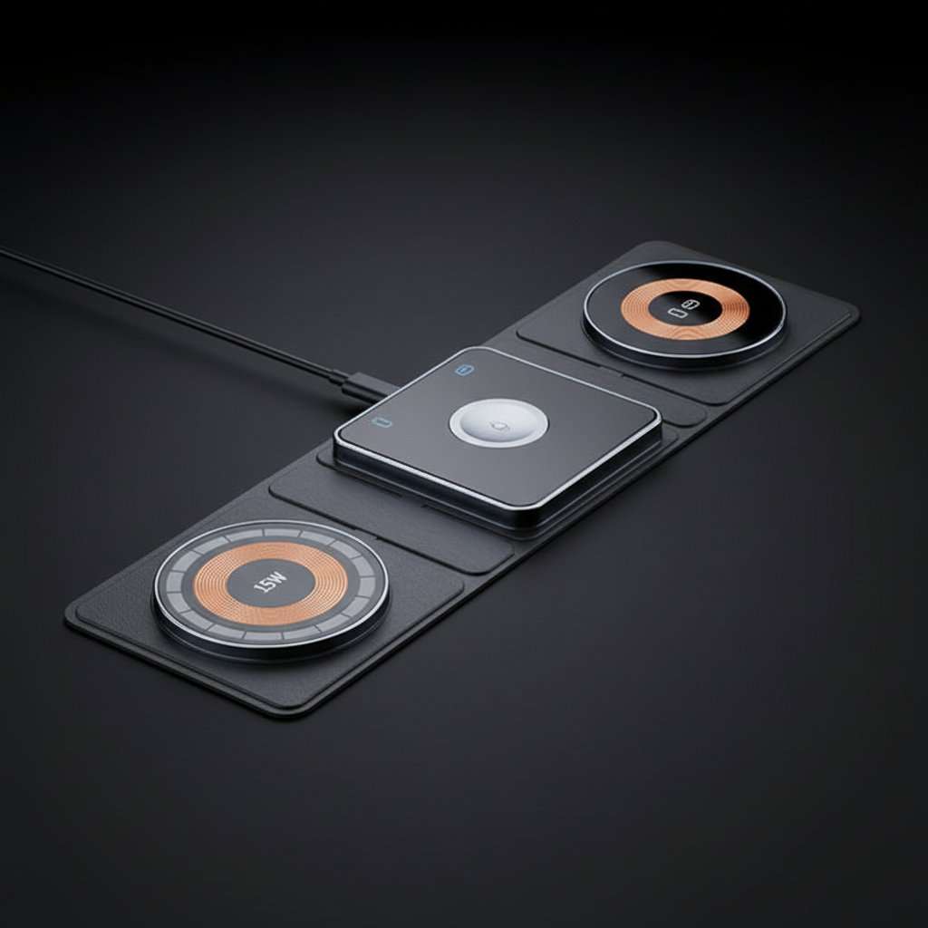 3-in-1 Magnetic Folding Wireless Charger - BaseMaxCore