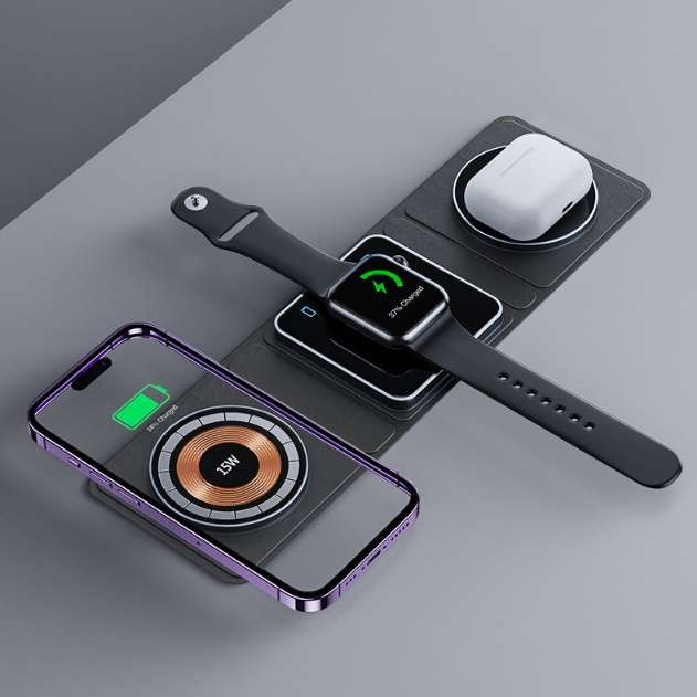 3-in-1 Magnetic Folding Wireless Charger - BaseMaxCore