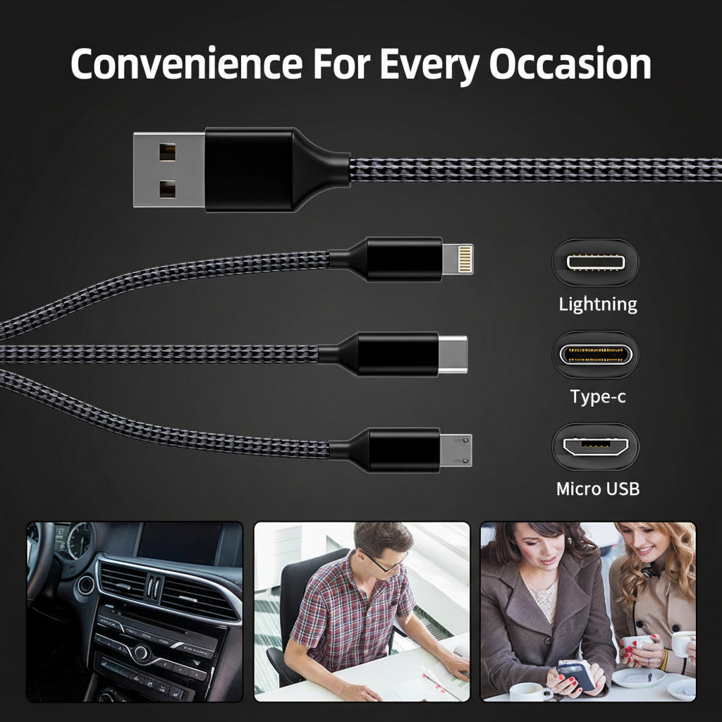 3-in-1 Multi Charging Cable - BaseMaxCore