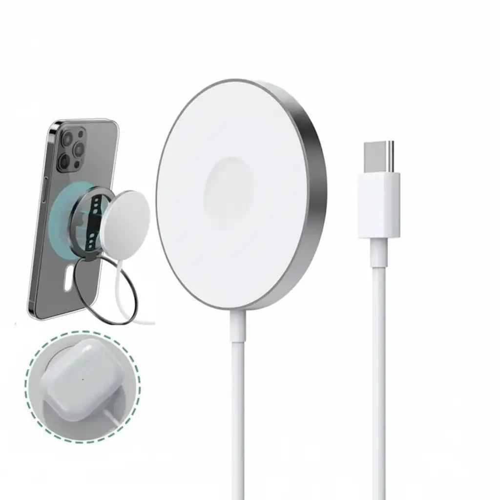 30W Magnetic Wireless Fast Charger for iPhone & AirPods - BaseMaxCore