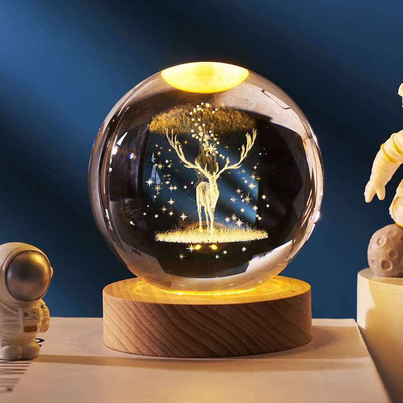 3D Crystal Ball Night Light - BaseMaxCore