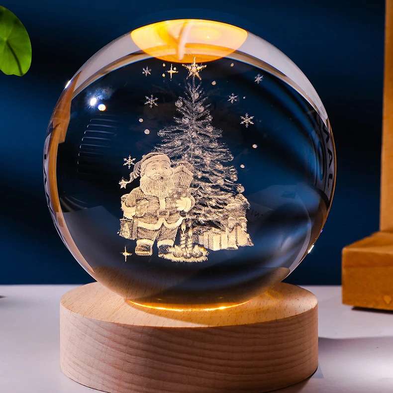 3D Crystal Ball Night Light - BaseMaxCore