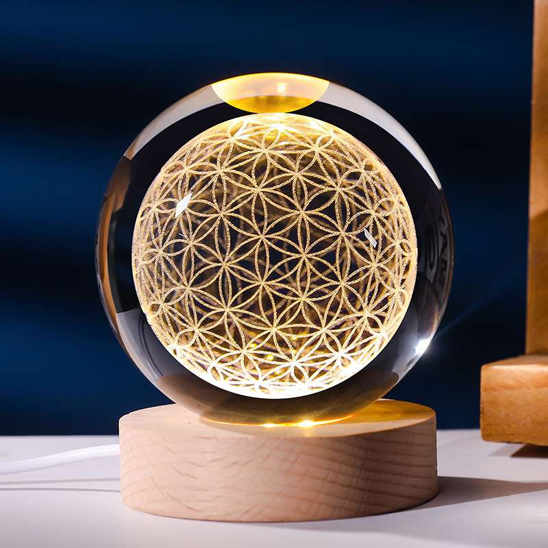 3D Crystal Ball Night Light - BaseMaxCore
