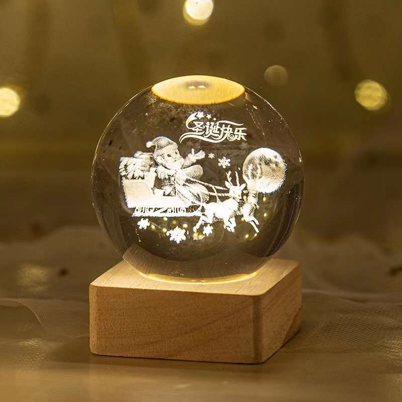 3D Crystal Ball Night Light - BaseMaxCore