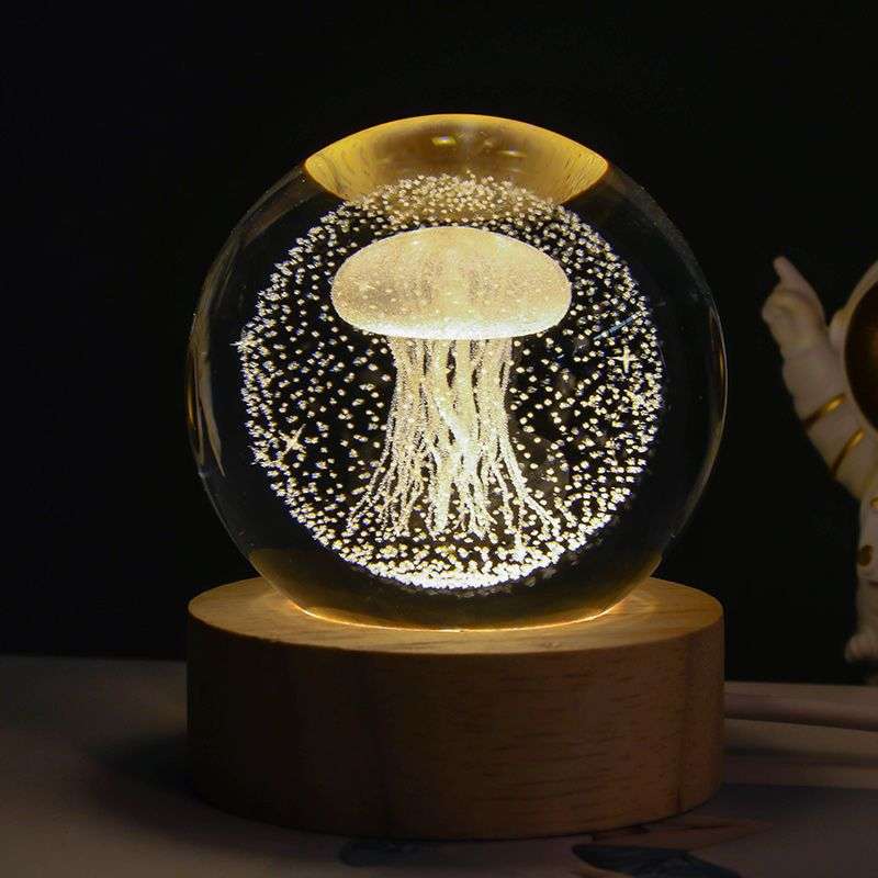 3D Crystal Ball Night Light - BaseMaxCore