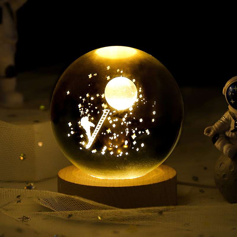 3D Crystal Ball Night Light - BaseMaxCore