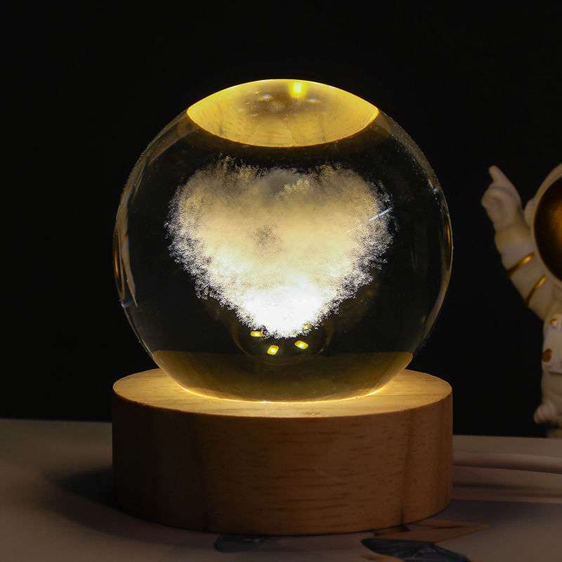 3D Crystal Ball Night Light - BaseMaxCore