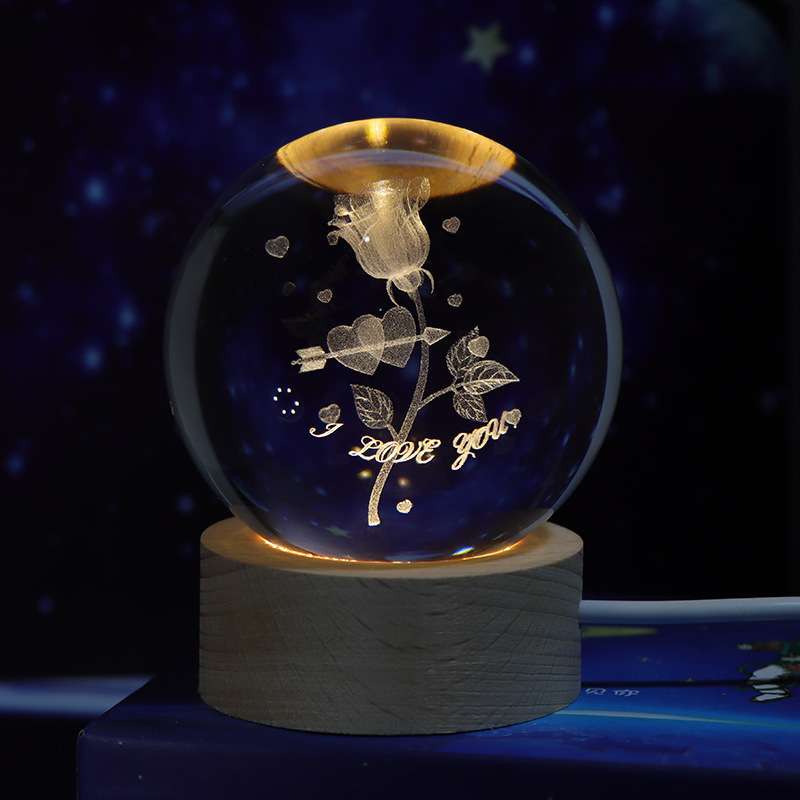 3D Crystal Ball Night Light - BaseMaxCore