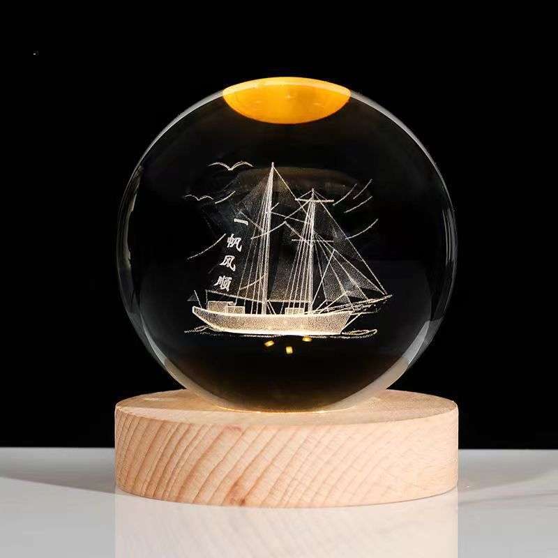 3D Crystal Ball Night Light - BaseMaxCore