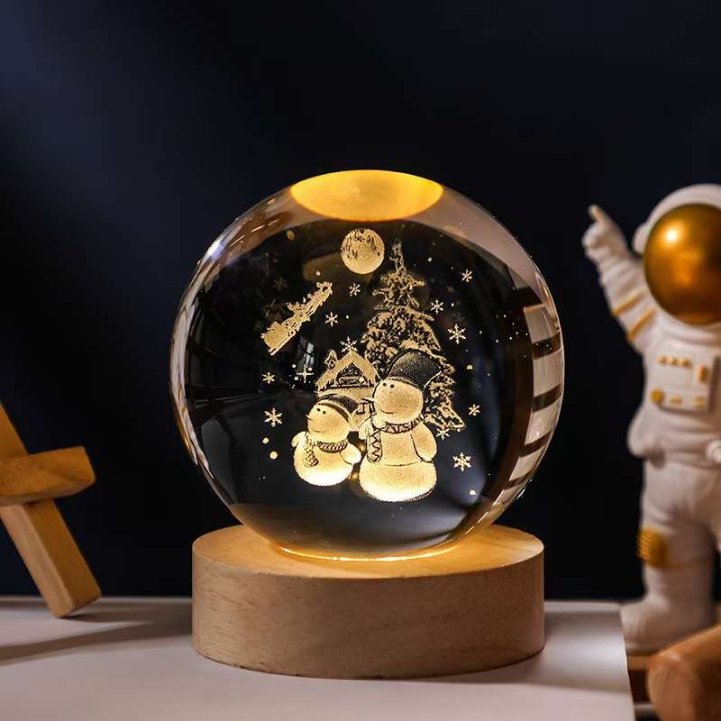 3D Crystal Ball Night Light - BaseMaxCore