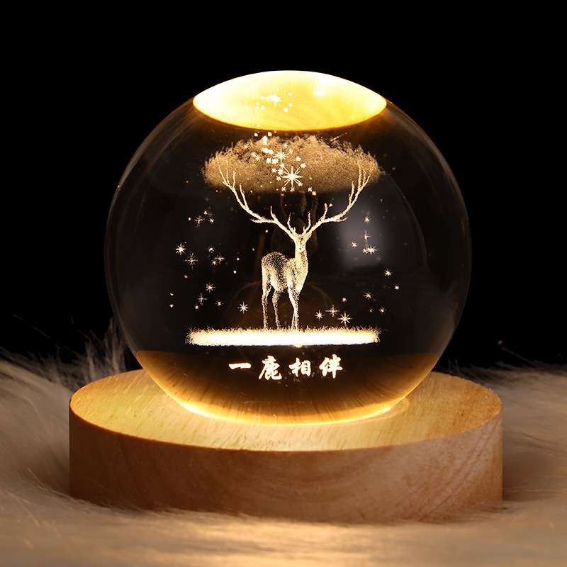 3D Crystal Ball Night Light - BaseMaxCore