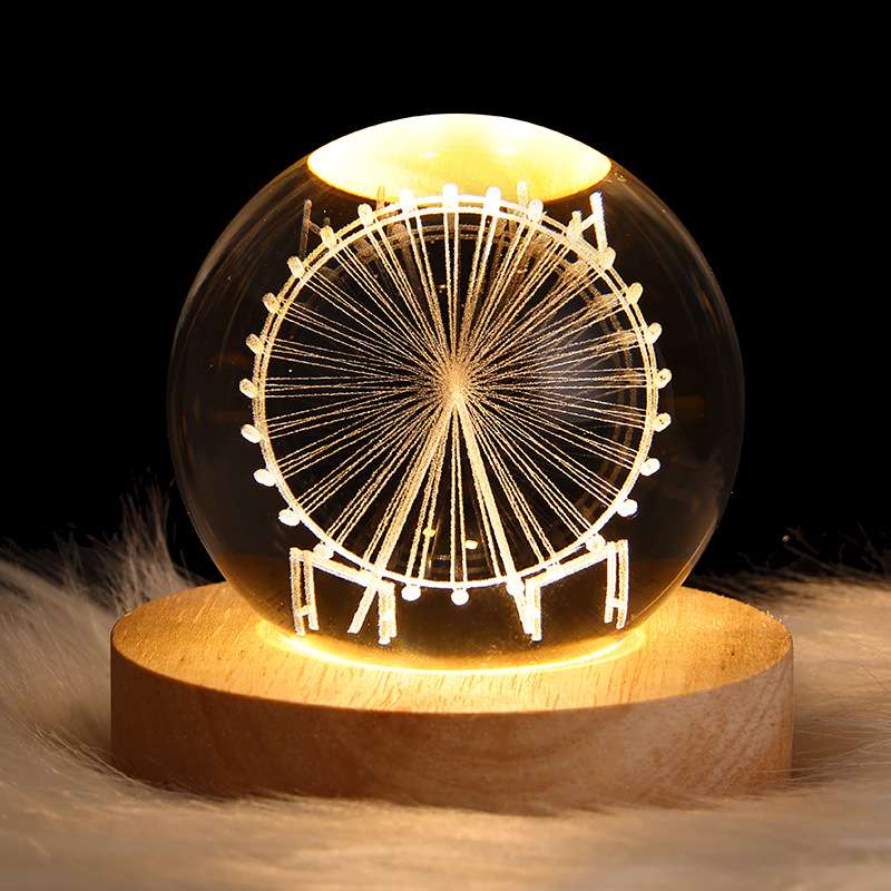 3D Crystal Ball Night Light - BaseMaxCore