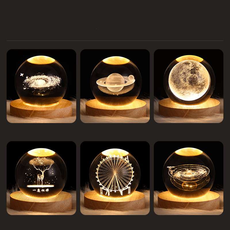 3D Crystal Ball Night Light - BaseMaxCore