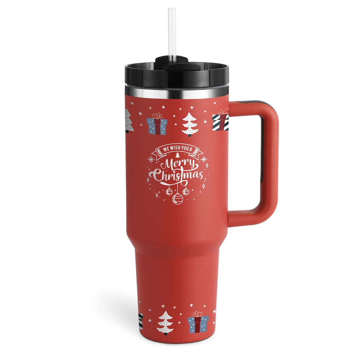 40 oz Insulated Tumbler with Handle & Straw - BaseMaxCore