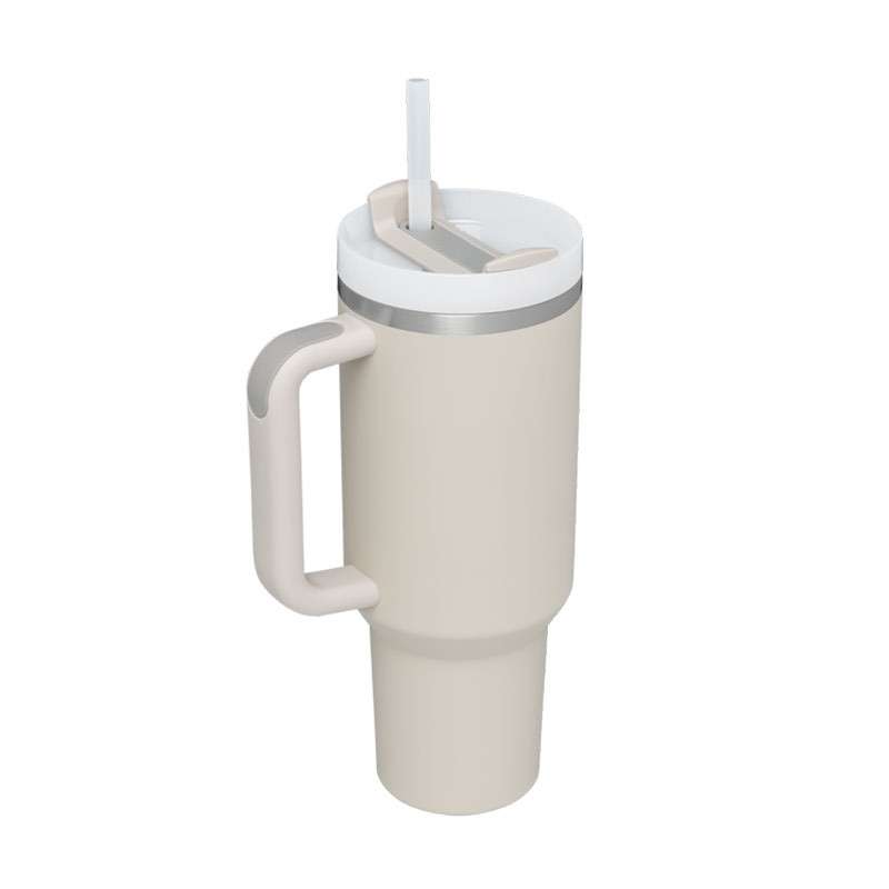 40 oz Insulated Tumbler with Handle & Straw - BaseMaxCore