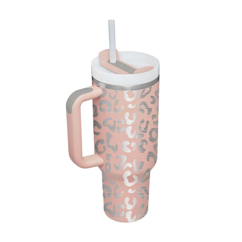 40 oz Insulated Tumbler with Handle & Straw - BaseMaxCore