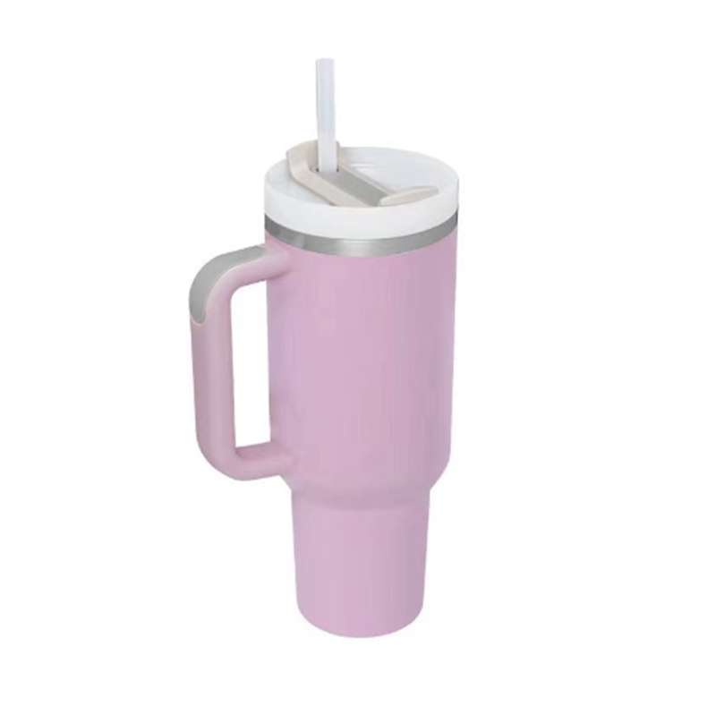 40 oz Insulated Tumbler with Handle & Straw - BaseMaxCore