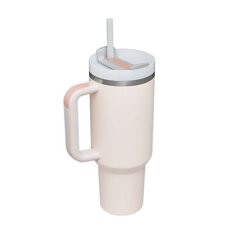 40 oz Insulated Tumbler with Handle & Straw - BaseMaxCore