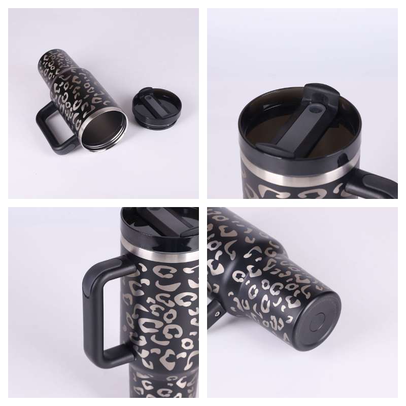 40 oz Insulated Tumbler with Handle & Straw - BaseMaxCore