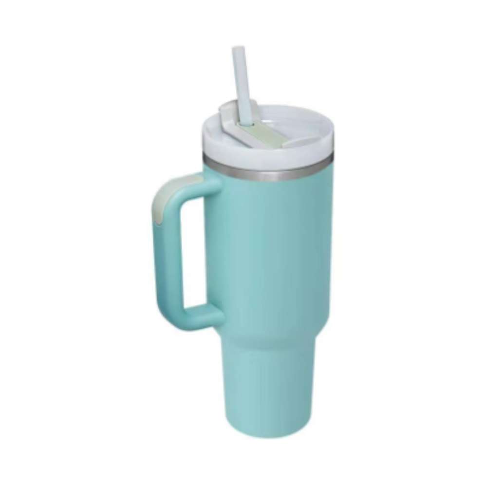 40 oz Insulated Tumbler with Handle & Straw - BaseMaxCore