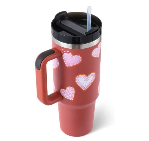 40 oz Insulated Tumbler with Handle & Straw - BaseMaxCore