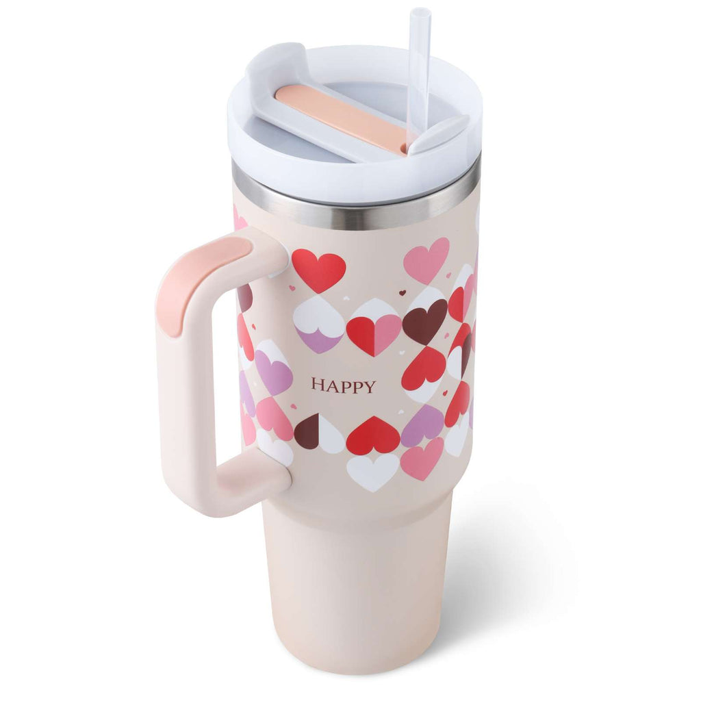 40 oz Insulated Tumbler with Handle & Straw - BaseMaxCore