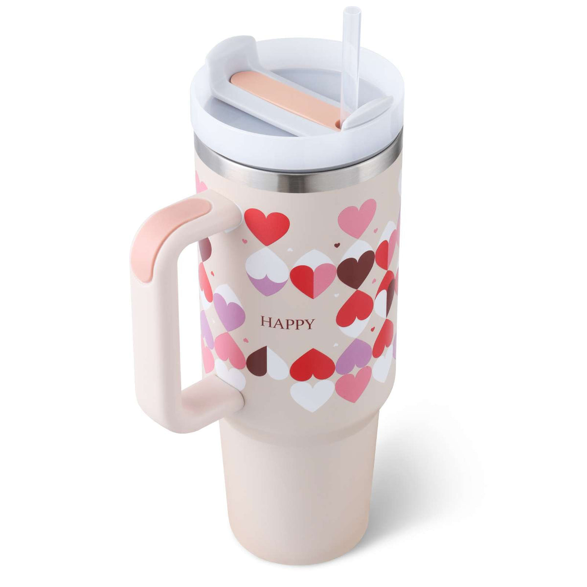 40 oz Insulated Tumbler with Handle & Straw - BaseMaxCore