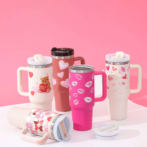 40 oz Insulated Tumbler with Handle & Straw - BaseMaxCore