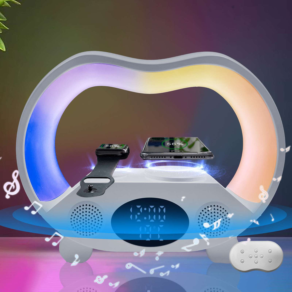 6-in-1 Smart Ambient Charging Lamp - BaseMaxCore