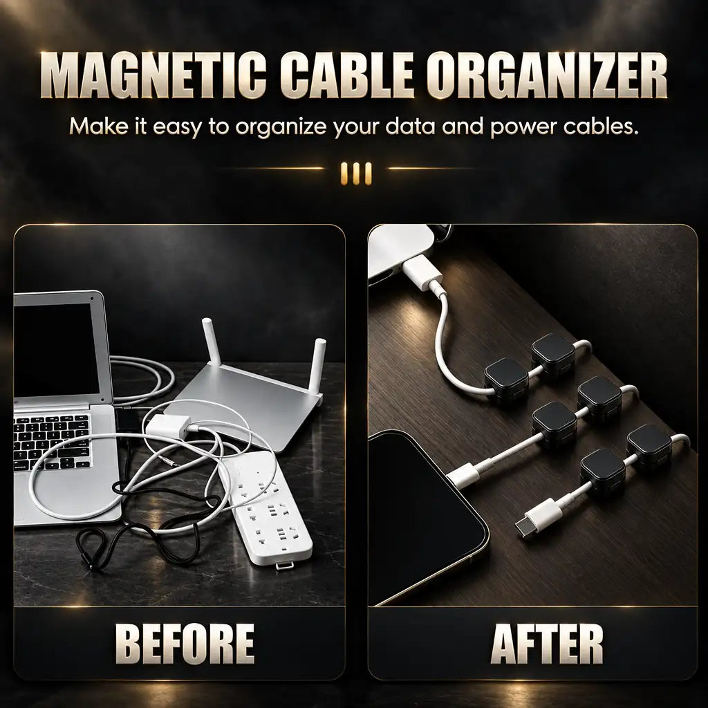 6-Pack Magnetic Cable Clips - BaseMaxCore