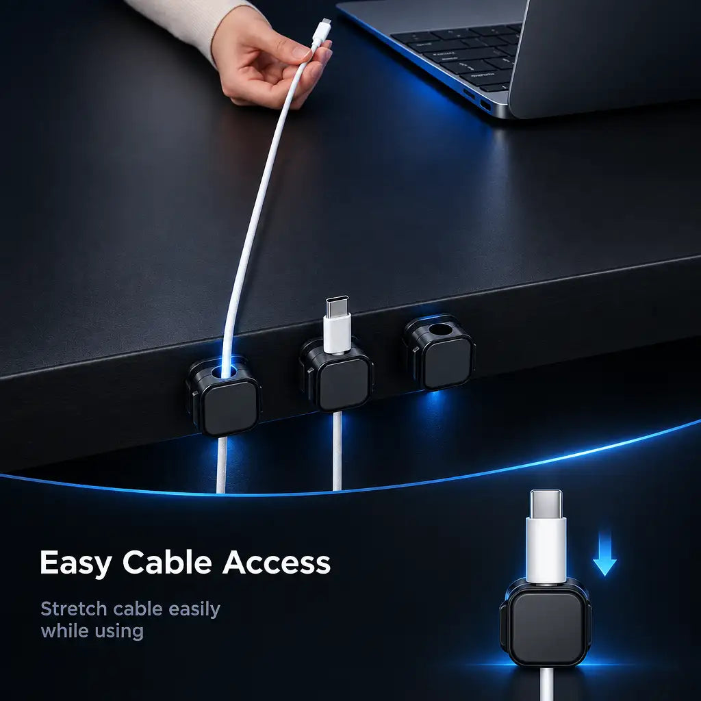 6-Pack Magnetic Cable Clips - BaseMaxCore