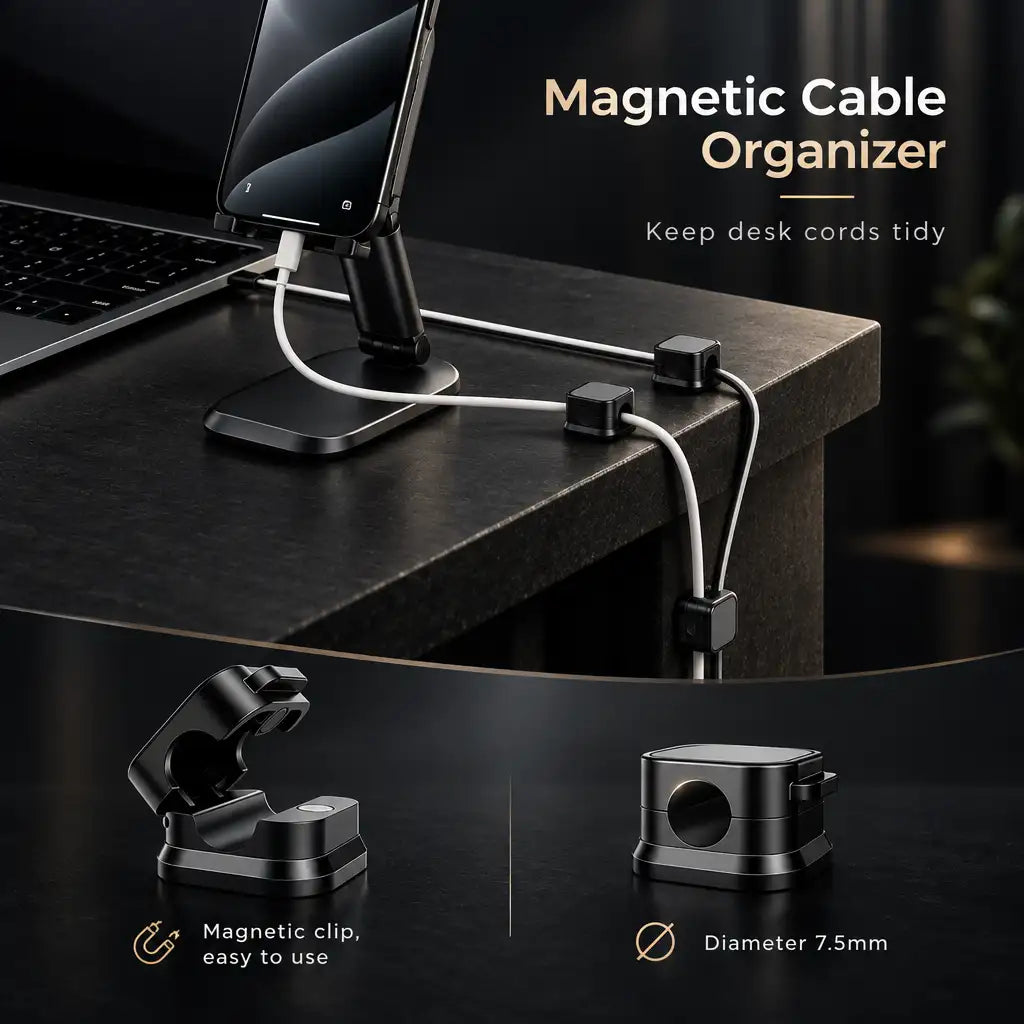 6-Pack Magnetic Cable Clips - BaseMaxCore