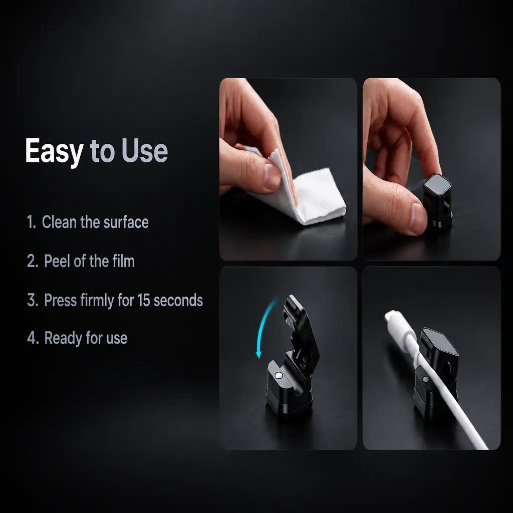 6-Pack Magnetic Cable Clips - BaseMaxCore