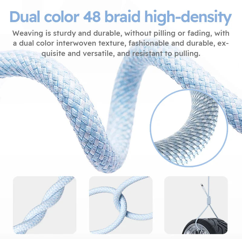 60W USB-C Braided Fast Charging Cable - BaseMaxCore