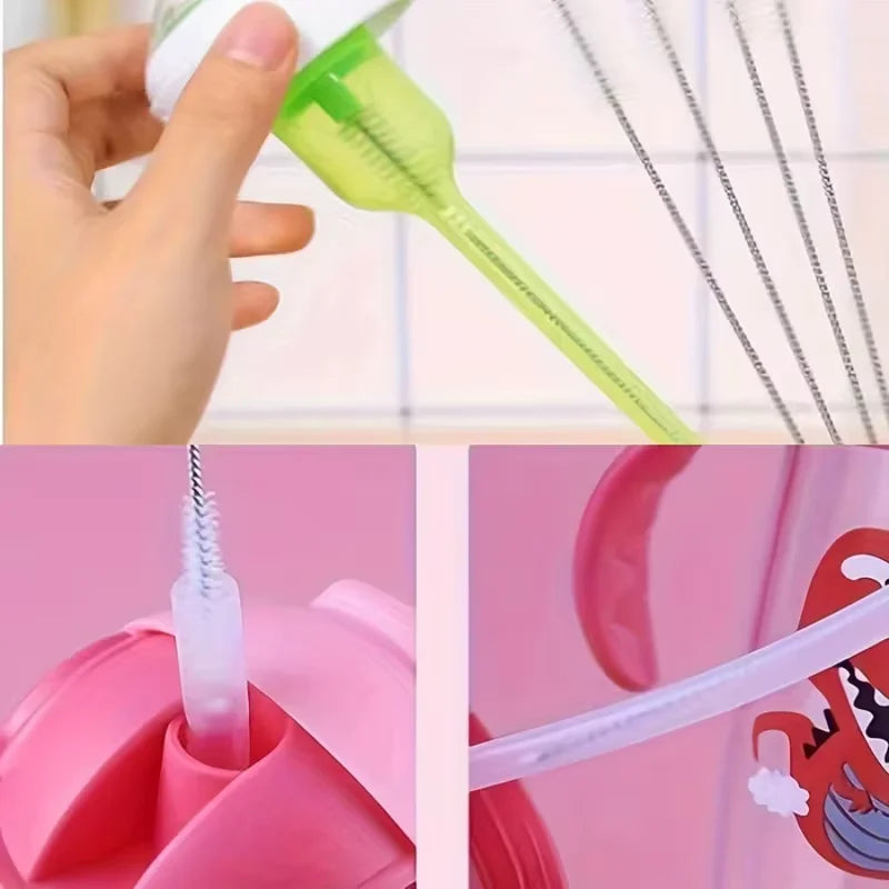 Straw Cleaning Brush Set | 10-Pack Reusable Brushes for Metal & Glass Straws