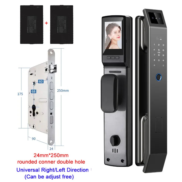 YKESDL D14P Smart Door Lock | 3D Face Recognition, Fingerprint, Camera, WiFi & App Control