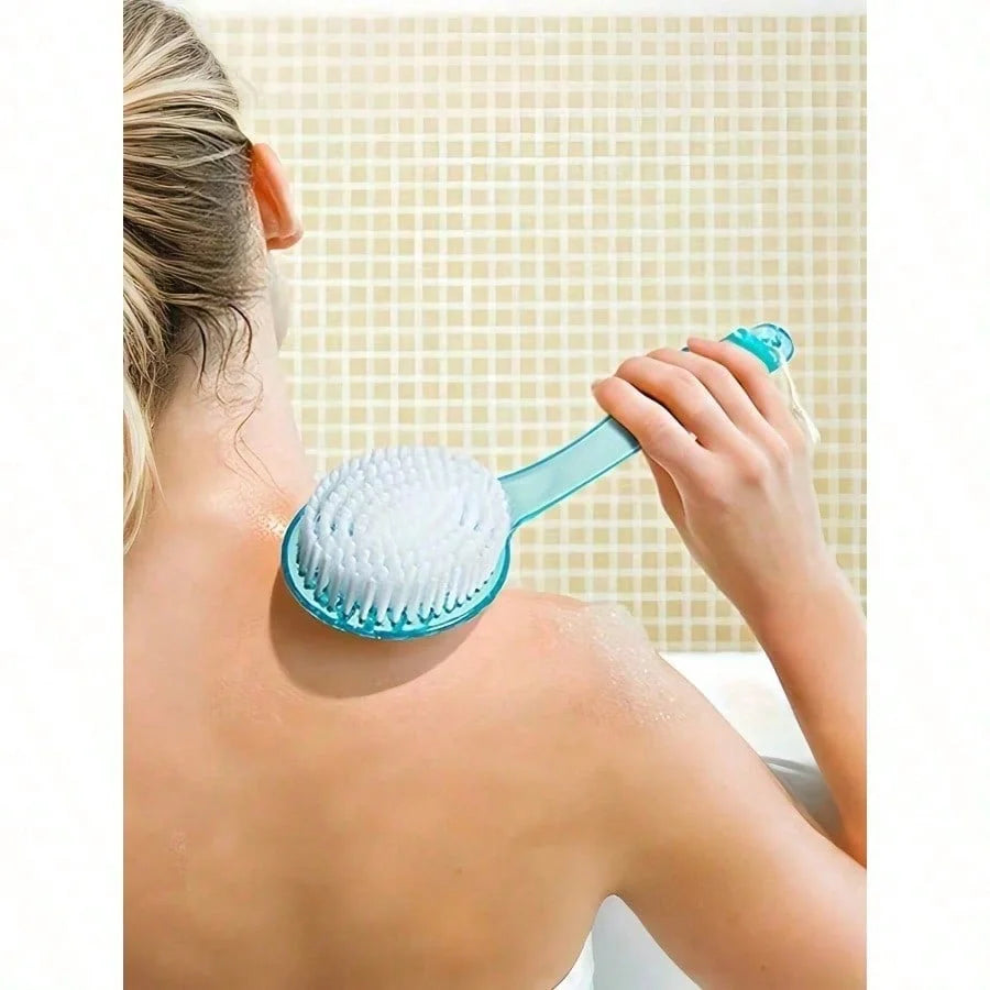 Long-Handle Exfoliating Back Scrubber Bath Brush | Soft Bristles, Non-Slip Grip