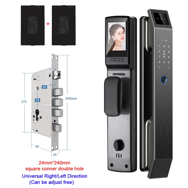 YKESDL D14P Smart Door Lock | 3D Face Recognition, Fingerprint, Camera, WiFi & App Control