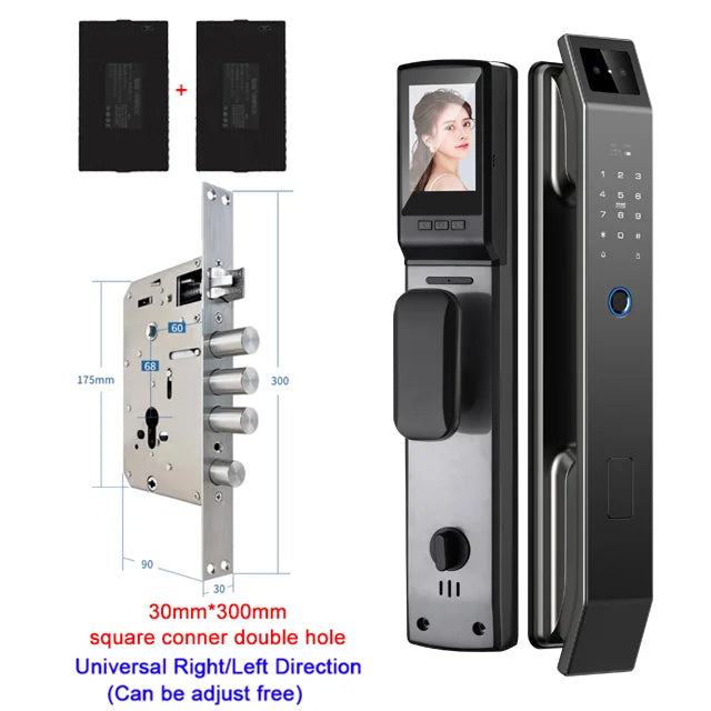 YKESDL D14P Smart Door Lock | 3D Face Recognition, Fingerprint, Camera, WiFi & App Control