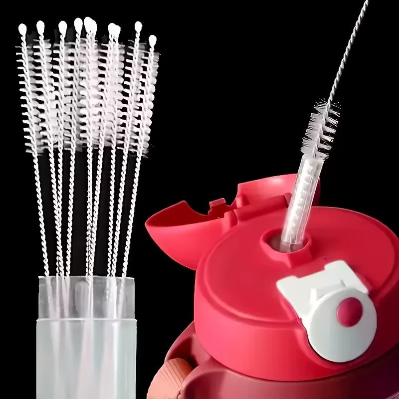 Straw Cleaning Brush Set | 10-Pack Reusable Brushes for Metal & Glass Straws