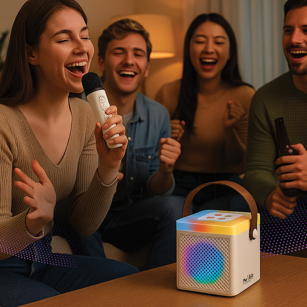 Ultimate Sound & Party Combo:  Portable Karaoke Set & True Wireless Stereo Earbuds