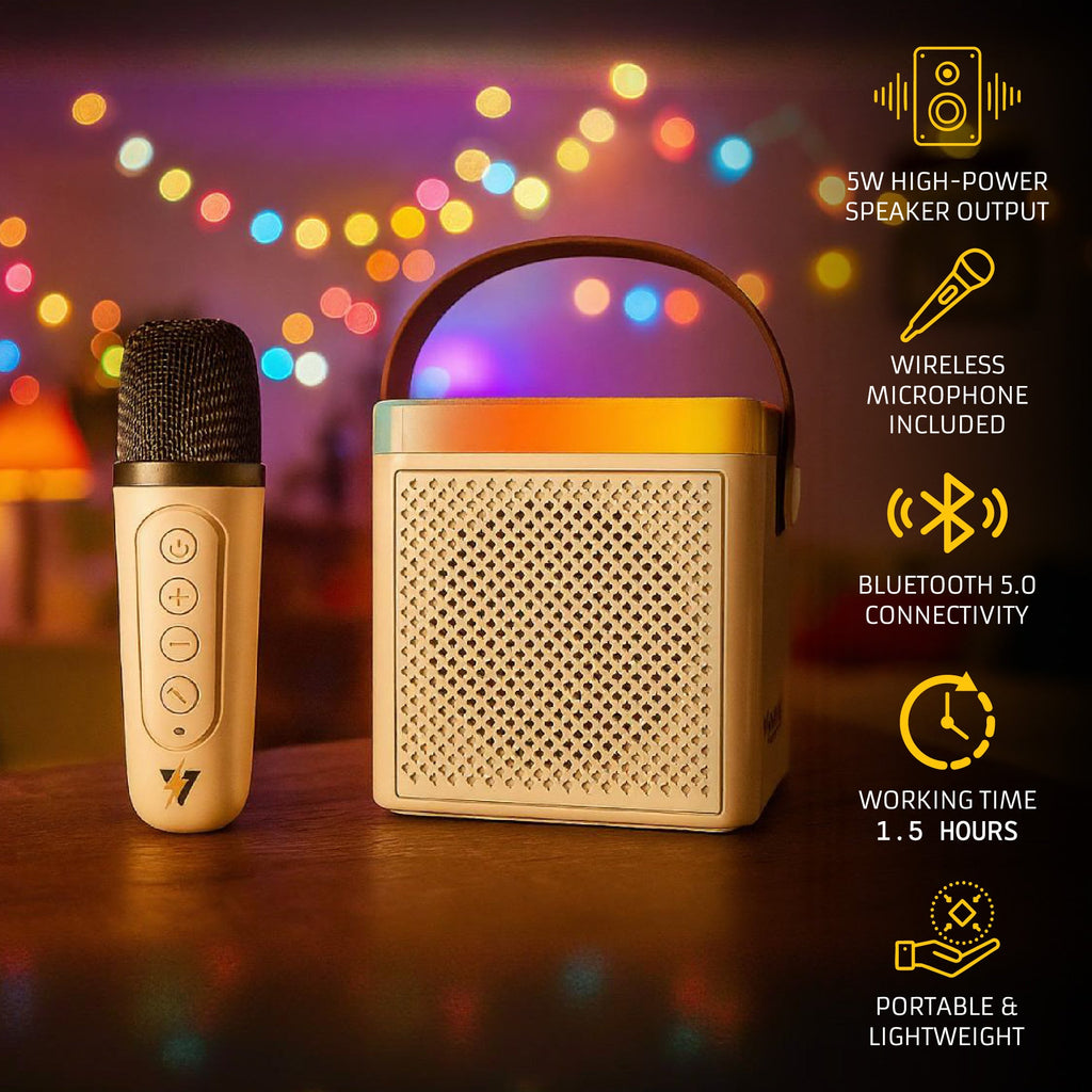Ultimate Sound & Party Combo:  Portable Karaoke Set & True Wireless Stereo Earbuds