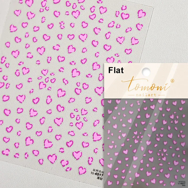 Retro Animal Print Nail Art Stickers – Gold Stars, Leopard, Zebra & Cow Print Manicure Decals