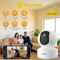 BoyKeep 2K Smart WiFi Security Camera Dual Band 5G/2.4GHz Indoor Surveillance Camera, 360° PTZ, IR Night Vision, Two-Way Audio