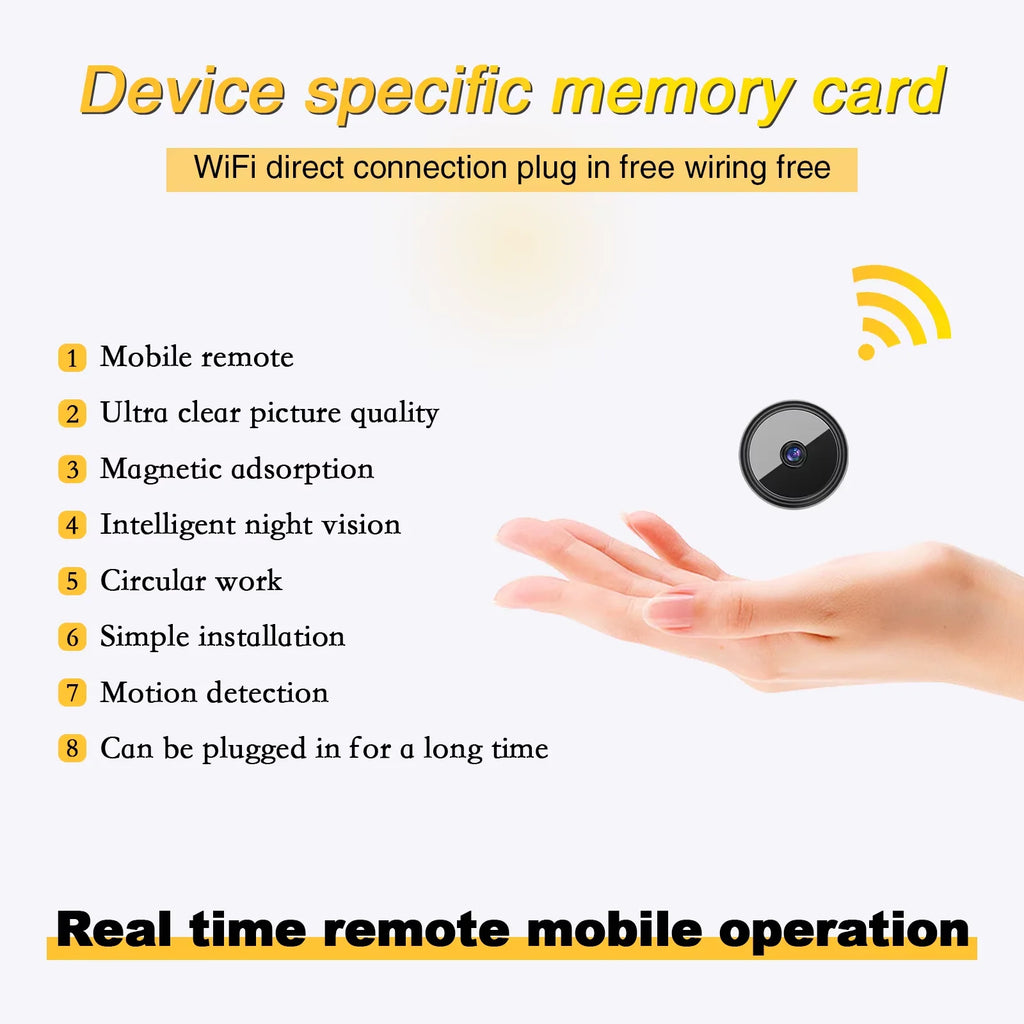 SV06 Mini Indoor Security Camera – 0.9" 1080P Full HD with Night Vision, Motion Detection & Audio Recording