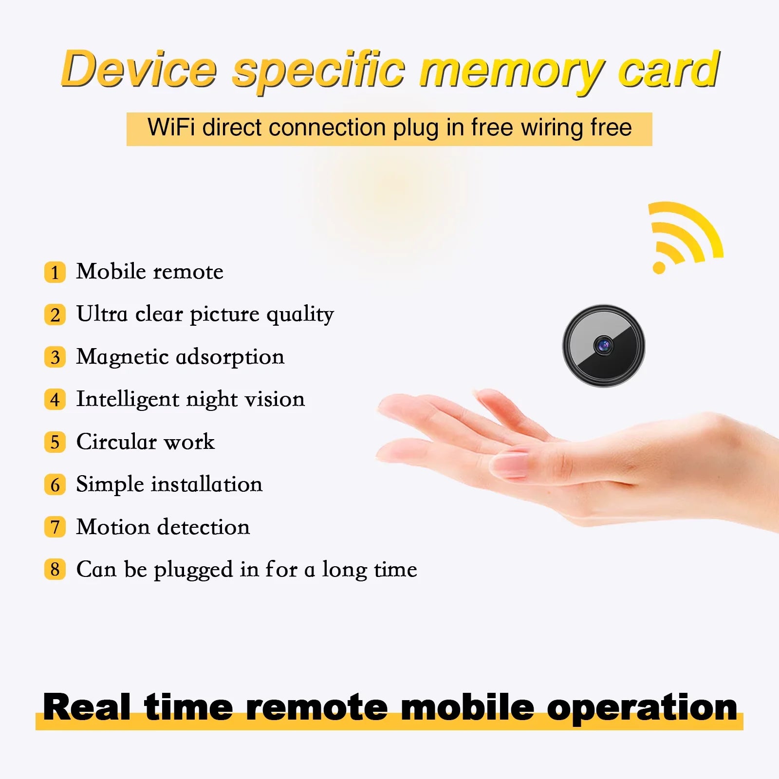 SV06 Mini Indoor Security Camera – 0.9" 1080P Full HD with Night Vision, Motion Detection & Audio Recording